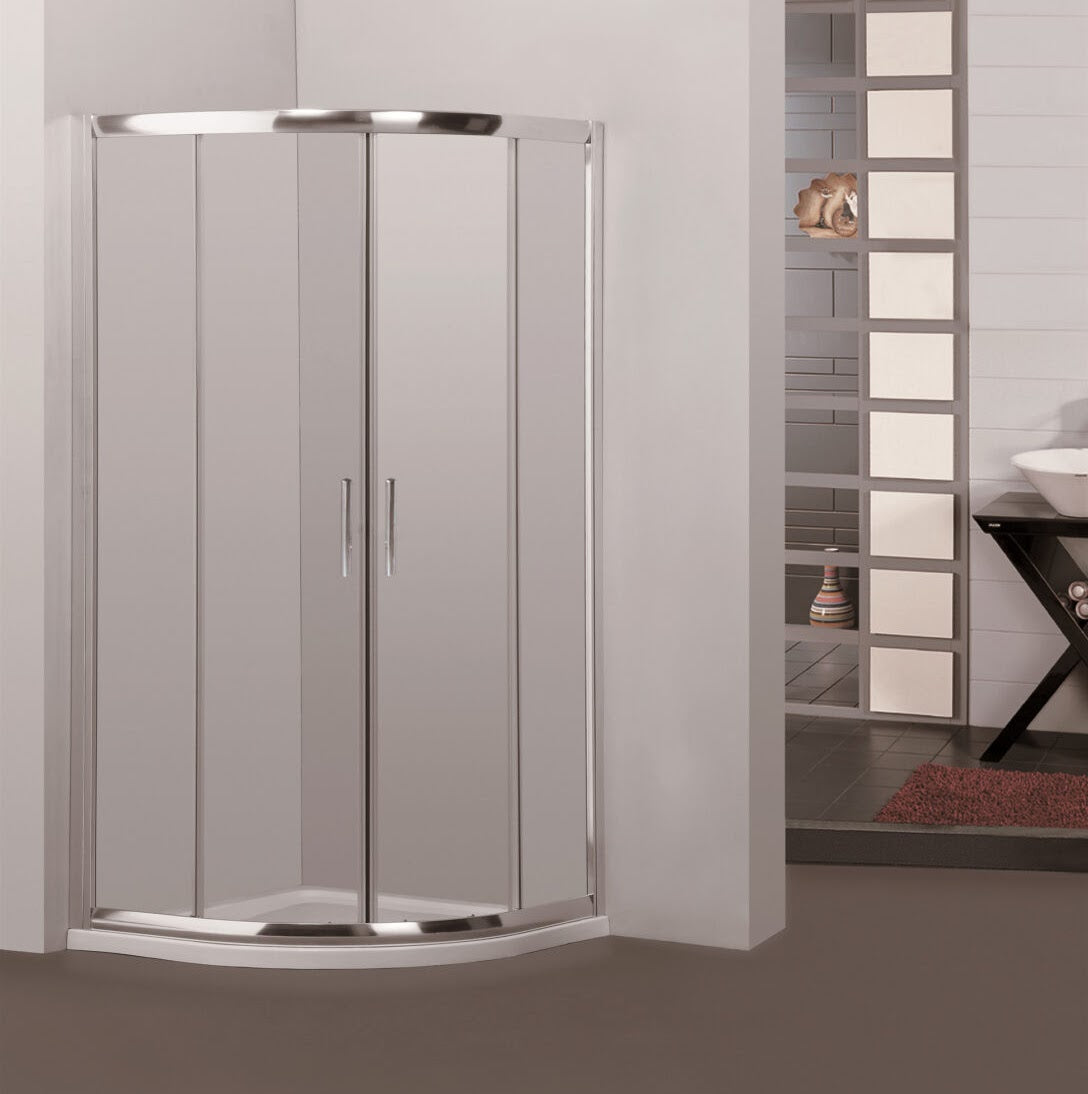 Semi-frameless Curved Sliding Door Round Corner Shower Screen