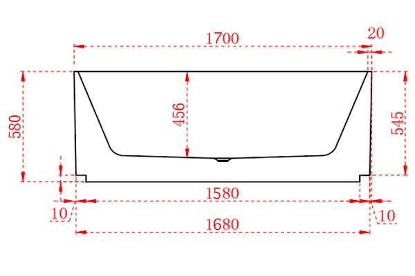 Roma fluted freestanding bathtub 1500/1700 Matte white and Gloss white