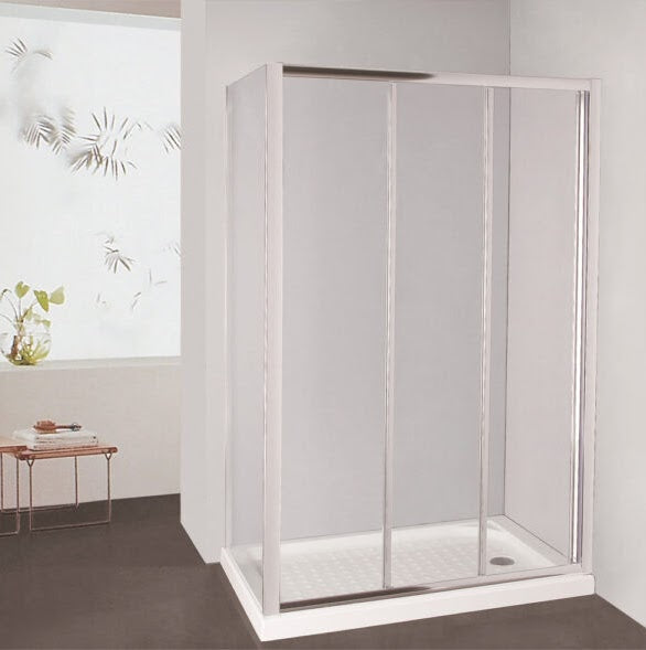 Semi-frameless L Shape Sliding Door Corner Opening Shower Screen