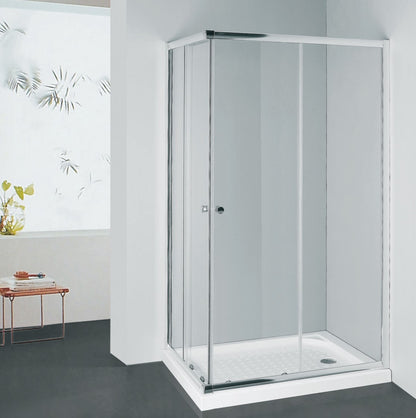 Semi-frameless L Shape Sliding Door Corner Opening Shower Screen
