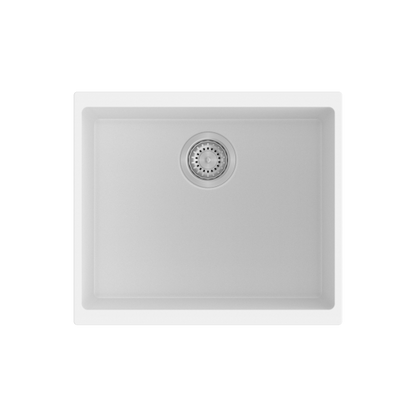 370 x 460 x 200mm Carysil Single Bowl Granite Kitchen/Laundry Sink Top/Flush/Undermount