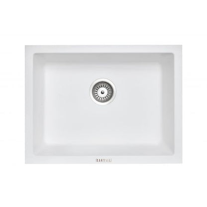 610 x 457 x 205mm Carysil Single Big Bowl Granite Kitchen/Laundry Sink Top/Flush/Undermount
