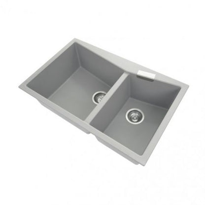 800 x 500 x 220mm Carysil Double Bowl Granite Kitchen Sink Top/Flush Mount