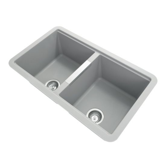824 x 481 x 241mm Carysil Double Bowls Granite Undermount Kitchen Sink