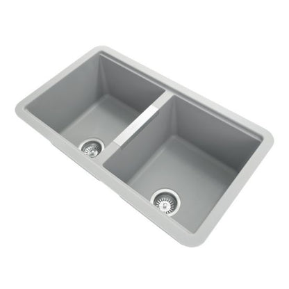 824 x 481 x 241mm Carysil Double Bowls Granite Undermount Kitchen Sink