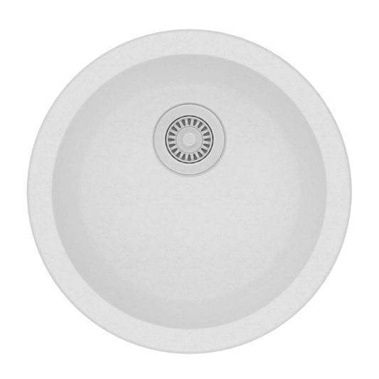 Granite Quartz Stone Kitchen/Laundry Sink Round Single Bowl Top/Undermount 460mm