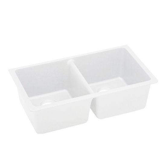 Kitchen Sink Granite Stone Undermount Double Bowls 838*476*241mm