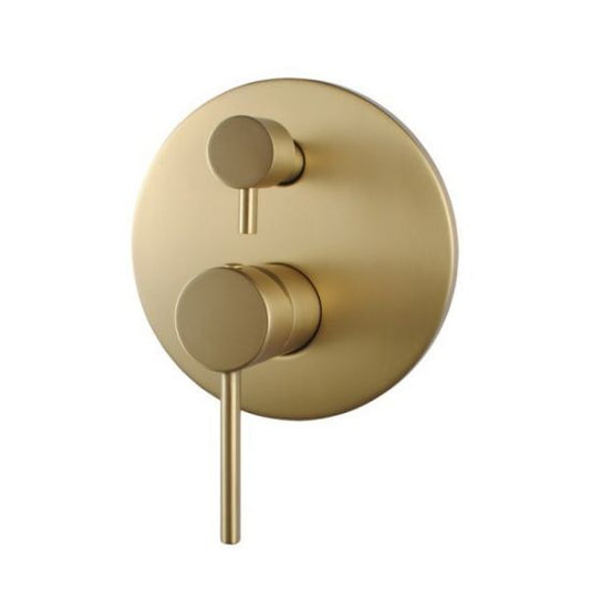 LUCID PIN Series Round Brushed Nickel Shower/Bath Mixer Diverter