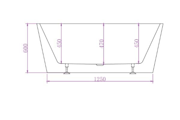 Super Slim Edge Mia Oval Shape Matte White Finish Easy Clean Freestanding Bathtub 1500/1700