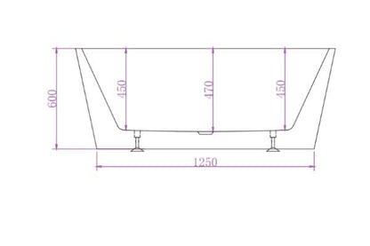 Super Slim Edge Mia Oval Shape Matte White Finish Easy Clean Freestanding Bathtub 1500/1700
