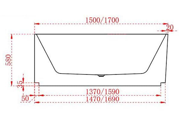 Roma fluted Corner bathtub 1500/1700 Gloss white and Matte white Left/Right