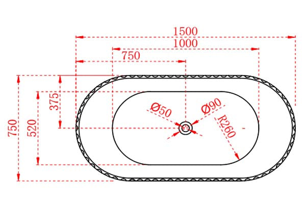 Roma fluted freestanding bathtub 1500/1700 Matte white and Gloss white
